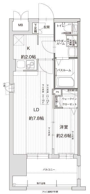 グランフォーレ博多駅東プレミア(1LDK/11階)の間取り写真