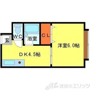 ハイツ岸本(1DK/2階)の間取り写真