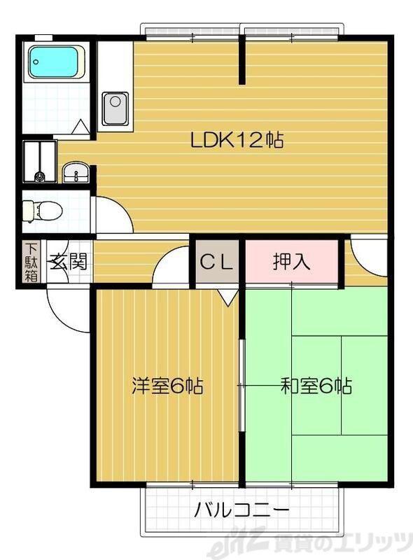 パナハイツ アミジマ(2LDK/1階)の間取り写真