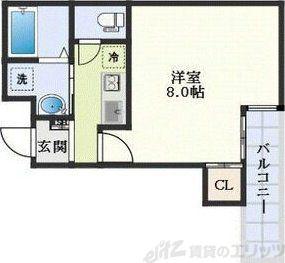 AILE柴島(1K/4階)の間取り写真