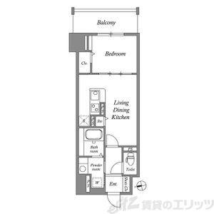 LASANTE梅田北(1LDK/8階)の間取り写真