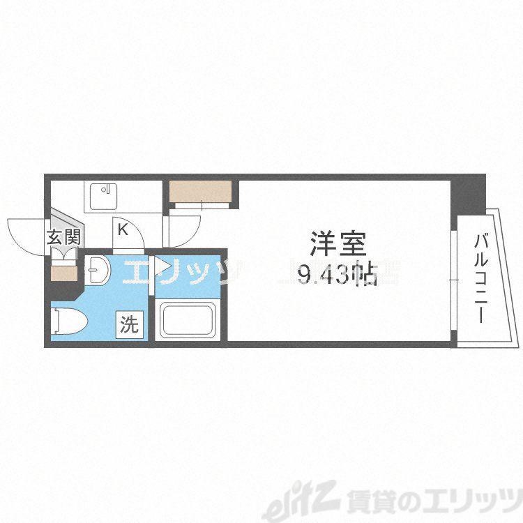 SERENITE天六西(1K/10階)の間取り写真