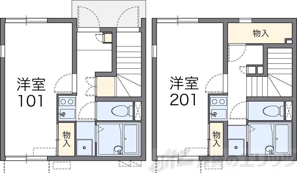 レオネクスト一津屋(1K/1階)の間取り写真