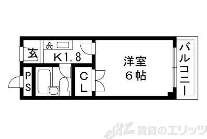 ルミエール(1K/5階)の間取り写真