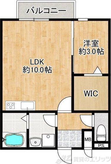 エミネンス榎坂(1LDK/2階)の間取り写真