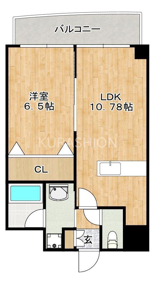 リベラいわき(1LDK/2階)の間取り写真
