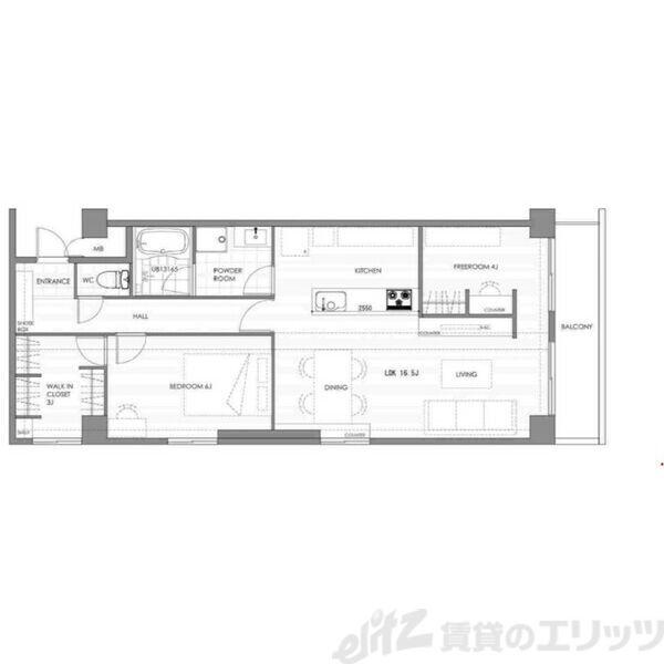 ハイグレード春日(2LDK/1階)の間取り写真