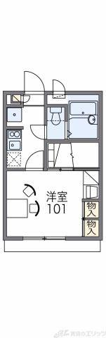 レオパレスアクト(1K/1階)の間取り写真