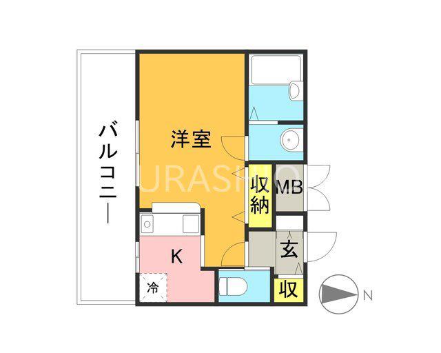 アコール住吉(1K/11階)の間取り写真