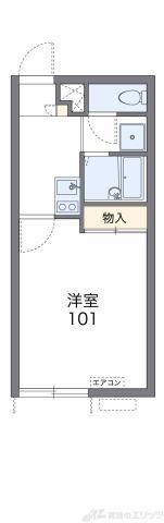 レオパレスエムエイチ コート(1K/1階)の間取り写真