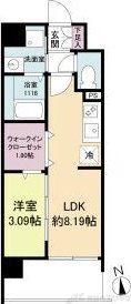 WORVE吹田江坂(1LDK/7階)の間取り写真