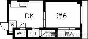 SENSE東淀川(1DK/3階)の間取り写真