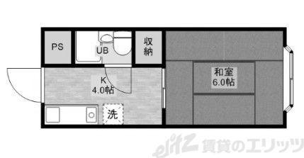 ウラノス壱番館(1K/3階)の間取り写真