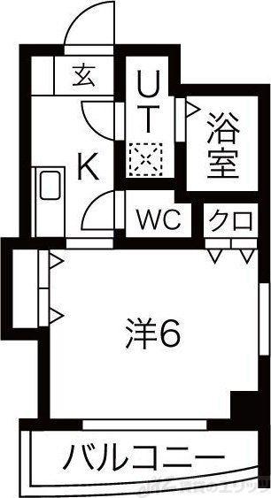 マロット天神橋(1K/2階)の間取り写真