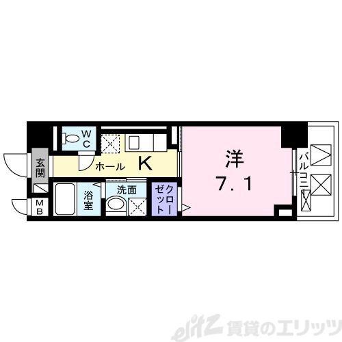 GARBO(1K/8階)の間取り写真
