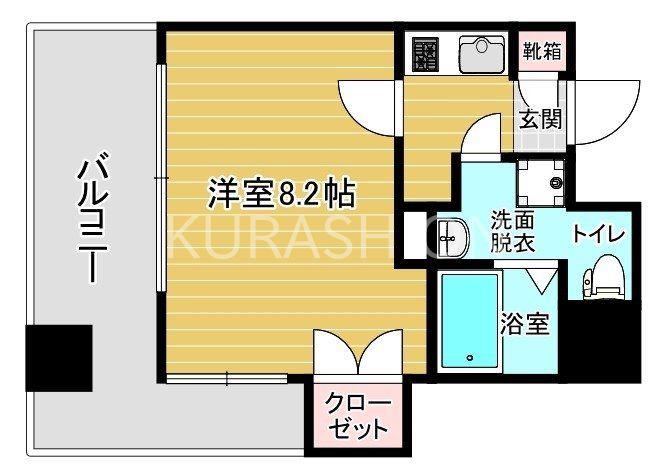 リファレンス下呉服町(1K/5階)の間取り写真