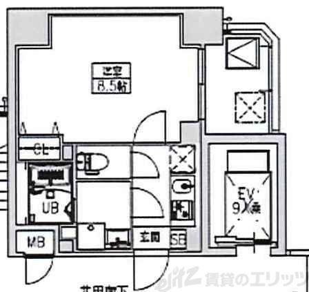 S-RESIDENCE千里丘(1K/6階)の間取り写真