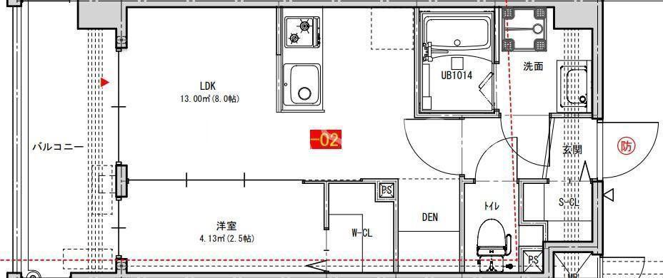 MODERN PALAZZO博多FRONT(1LDK/5階)の間取り写真
