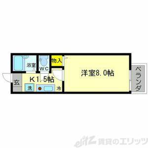 ハイツサン幸3(1K/2階)の間取り写真