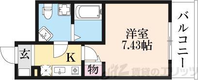 セレニテ高槻(1K/6階)の間取り写真