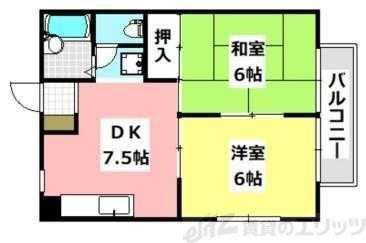 ハイツ天野(2DK/1階)の間取り写真