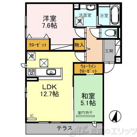 EXCELLENCE(2LDK/3階)の間取り写真