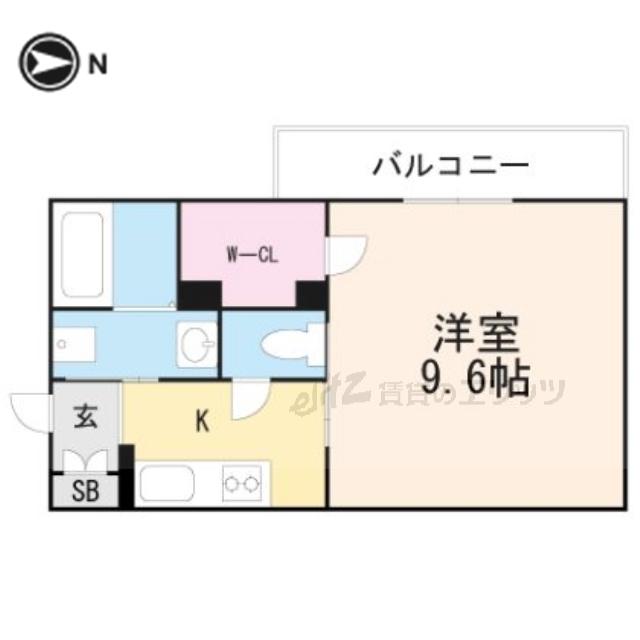 シャーメゾン CELSUS(1K/2階)の間取り写真