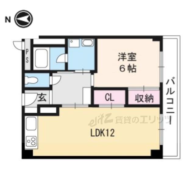 マンショングレース(1LDK/3階)の間取り写真