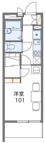 レオパレスグランドゥール(1K/2階)の間取り写真