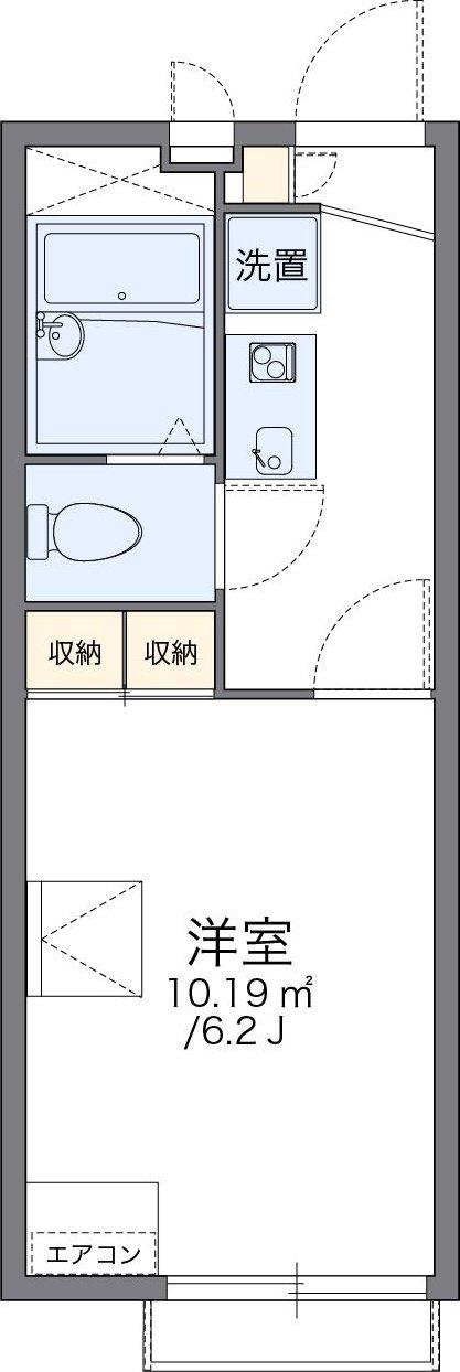レオパレスTN壱番館(1K/2階)の間取り写真