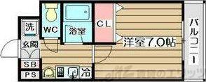 LAPUTA21(1K/3階)の間取り写真