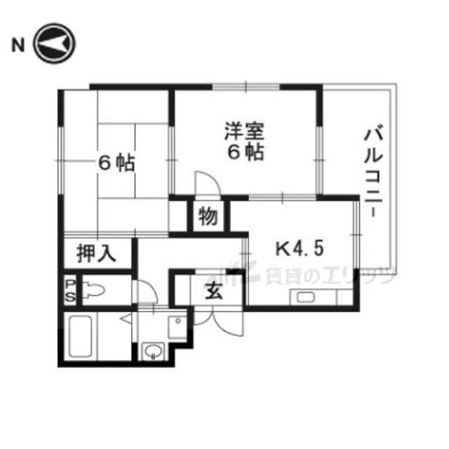 アーバンライフフミ(1LDK/3階)の間取り写真