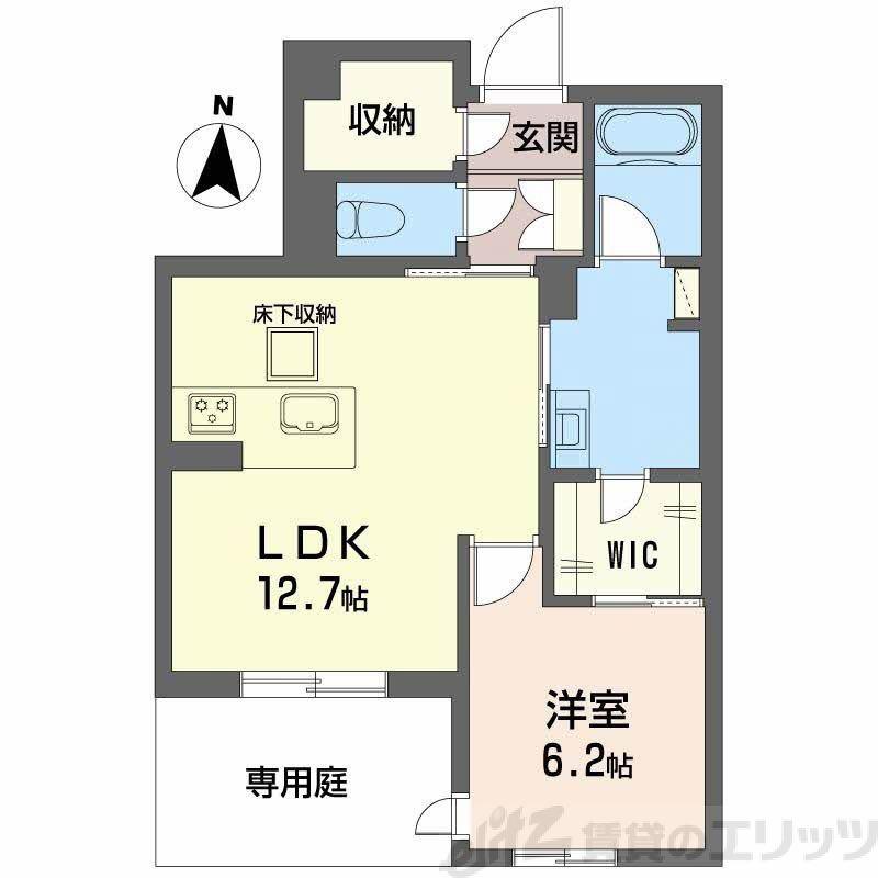 和の杜 江坂(1LDK/1階)の間取り写真