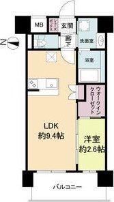 セレニテ東三国ミラク(1LDK/14階)の間取り写真