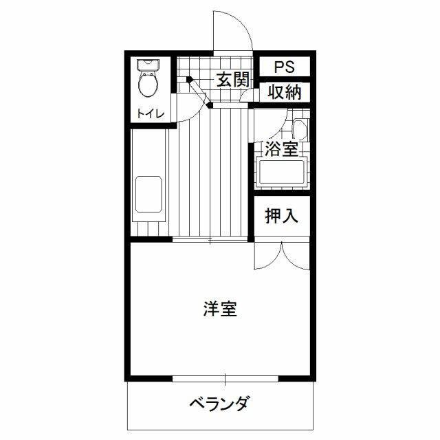 サンメゾン大山(1DK/5階)の間取り写真