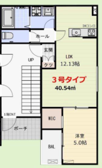 イル・フィオーレ一津屋(1LDK/2階)の間取り写真