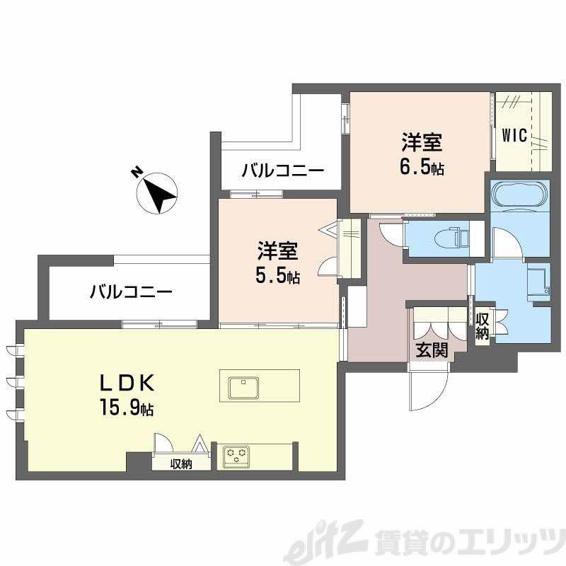 オルキデア クオーレ(2LDK/2階)の間取り写真