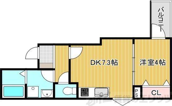 メゾンヒロ(1DK/2階)の間取り写真