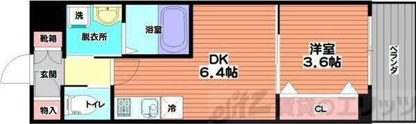 KS SQUARE ESAKA(1DK/2階)の間取り写真