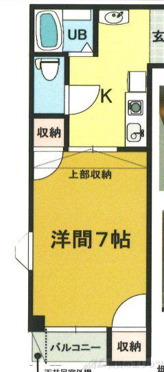 スタンドアップ柴島(1K/2階)の間取り写真
