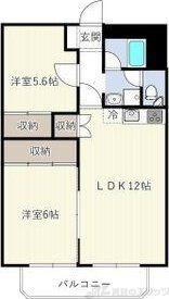 グリースシャトー桃山台(2LDK/4階)の間取り写真