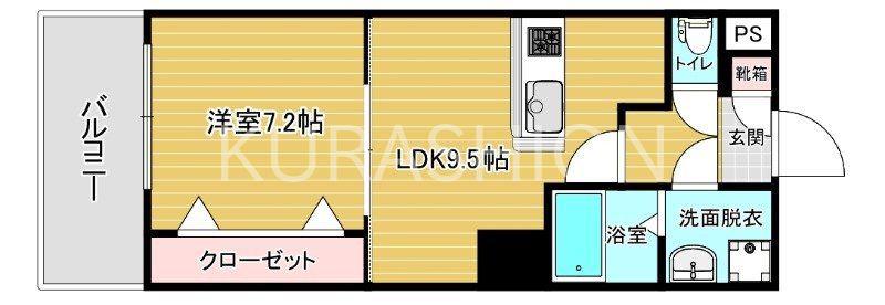 リファレンス東公園(1LDK/8階)の間取り写真