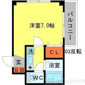 アールマンション(1K/3階)の間取り写真
