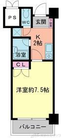 KM江坂(1K/7階)の間取り写真