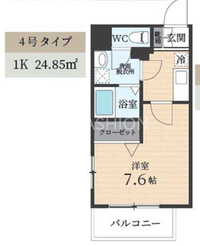 GRANDEUR住吉 弐番館(1K/5階)の間取り写真