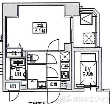 S-RESIDENCE千里丘(1K/10階)の間取り写真