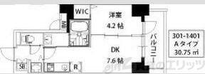 S-RESIDENCE江坂(1DK/3階)の間取り写真
