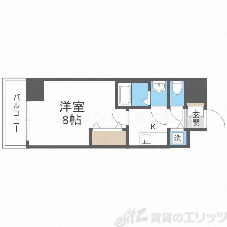 ONE ROOF FLAT TENJINBASHI(1K/7階)の間取り写真