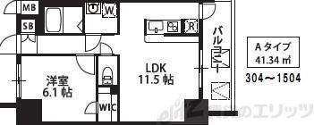 S-RESIDENCE新大阪駅前(1LDK/7階)の間取り写真