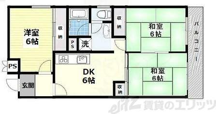 第2ヨシムラコーポ(3DK/3階)の間取り写真